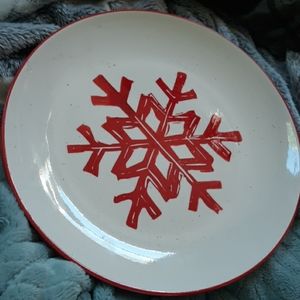 Two snowflake plates+kid christmas plates×freemug